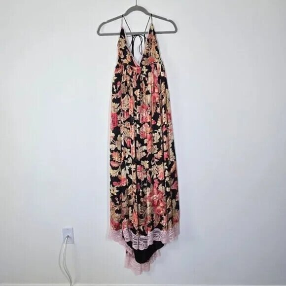 FREE PEOPLE Primmy Printed  Maxi Dress XL Black Combo NEW - Picture 8 of 10